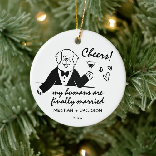 Dog Wedding Celebration Ornament