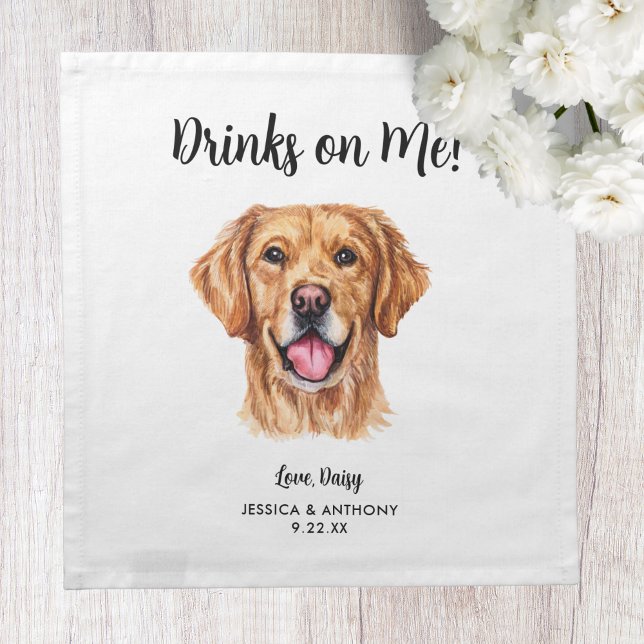 Dog Wedding Cloth Napkin (Creator Uploaded)