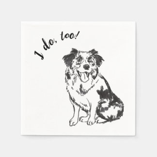 Dog Wedding Cocktail Napkins