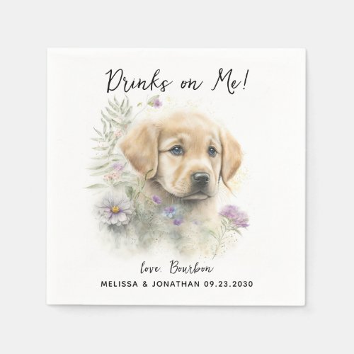 Dog Wedding Cocktail Napkins