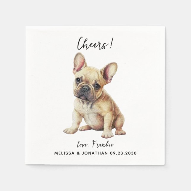 Dog Wedding Cocktail Napkins (Front)