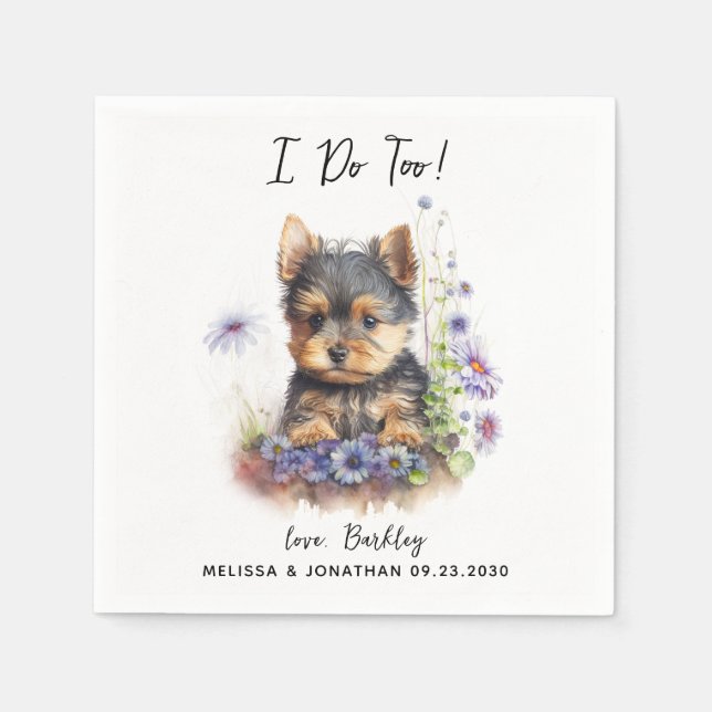 Dog Wedding Cocktail Napkins (Front)