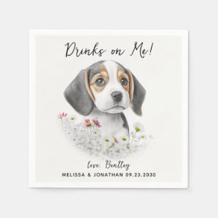 Dog Wedding Cocktail Napkins