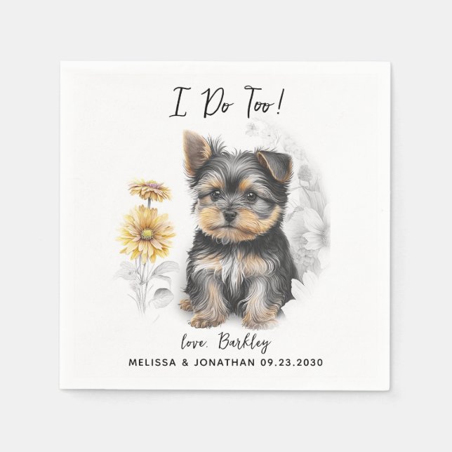 Dog Wedding Cocktail Napkins (Front)
