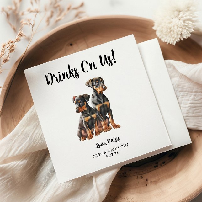 Dog Wedding Cocktail Napkins (Creator Uploaded)