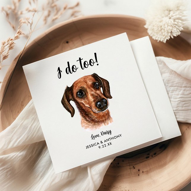 Dog Wedding Cocktail Napkins (Creator Uploaded)