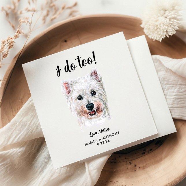 Dog Wedding Cocktail Napkins (Creator Uploaded)