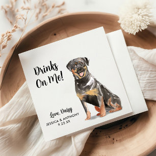 Dog Wedding Cocktail Napkins