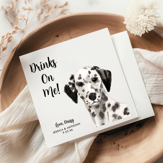 Dog Wedding Cocktail Napkins (Creator Uploaded)