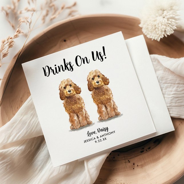 Dog Wedding Cocktail Napkins (Creator Uploaded)