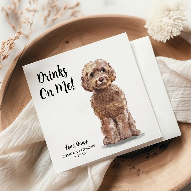 Dog Wedding Cocktail Napkins (Creator Uploaded)