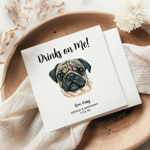 Dog Wedding Cocktail Napkins
