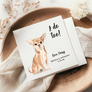 Dog Wedding Cocktail Napkins