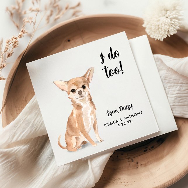 Dog Wedding Cocktail Napkins (Creator Uploaded)