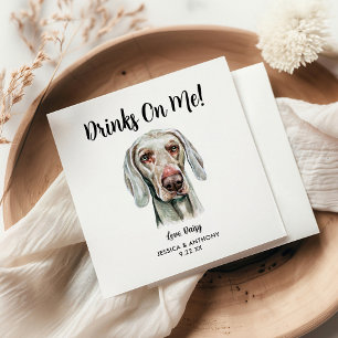 Dog Wedding Cocktail Napkins