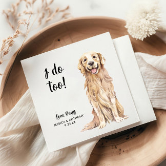 Dog Wedding Cocktail Napkins