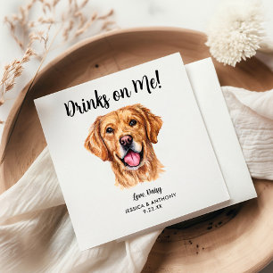 Dog Wedding Cocktail Napkins