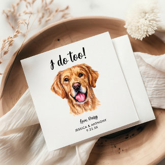 Dog Wedding Cocktail Napkins