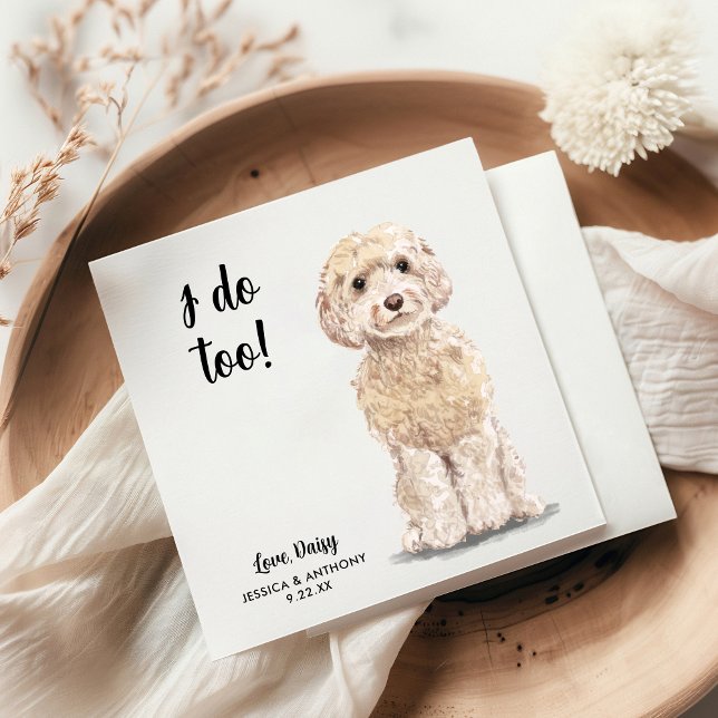 Dog Wedding Cocktail Napkins (Creator Uploaded)