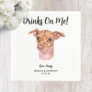 Dog Wedding Cocktail Napkins