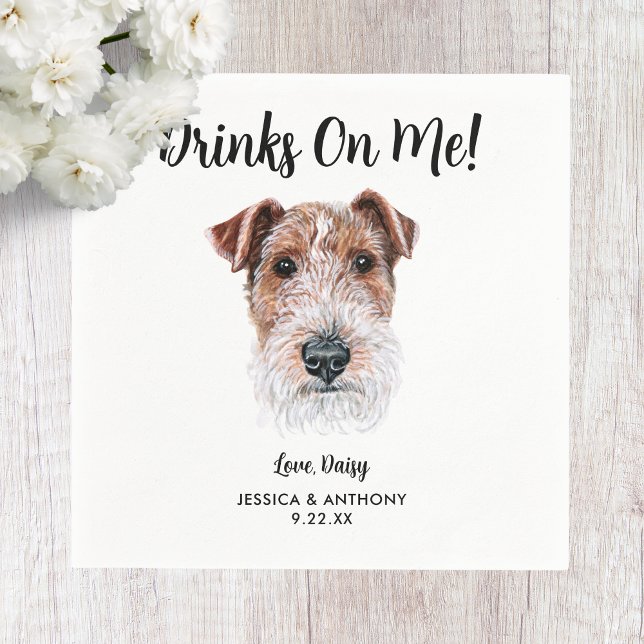 Dog Wedding Cocktail Napkins (Creator Uploaded)