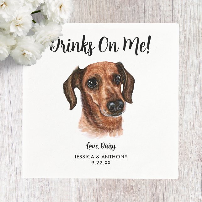 Dog Wedding Cocktail Napkins (Creator Uploaded)