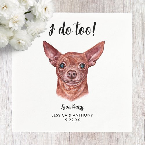 Dog Wedding Cocktail Napkins