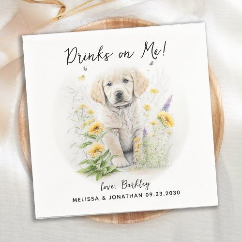 Dog Wedding Cocktail Napkins