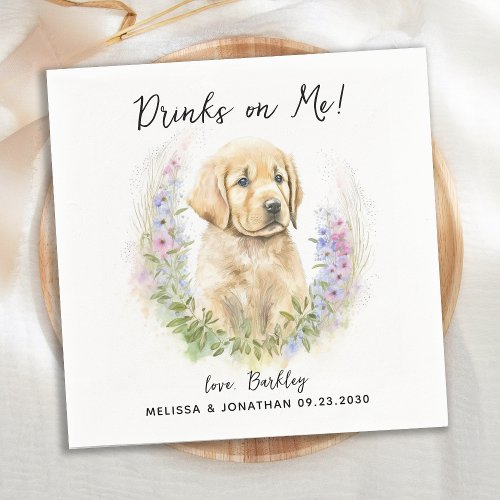 Dog Wedding Cocktail Napkins