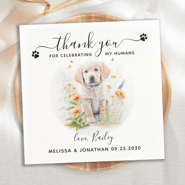 Dog Wedding Cocktail Napkins (Creator Uploaded)