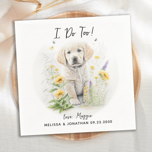 Dog Wedding Cocktail Napkins