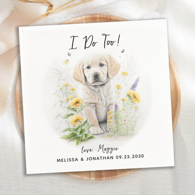 Dog Wedding Cocktail Napkins (Creator Uploaded)
