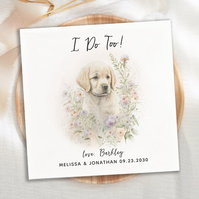 Dog Wedding Cocktail Napkins (Creator Uploaded)