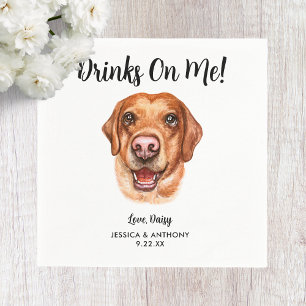 Dog Wedding Cocktail Napkins