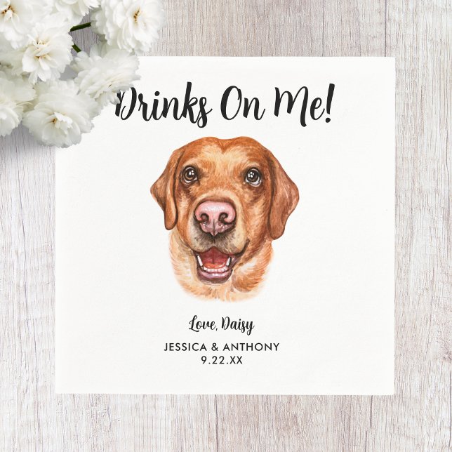 Dog Wedding Cocktail Napkins (Creator Uploaded)