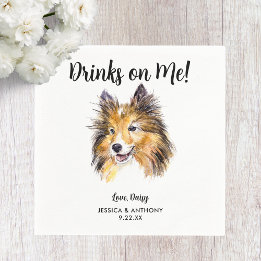 Dog Wedding Cocktail Napkins