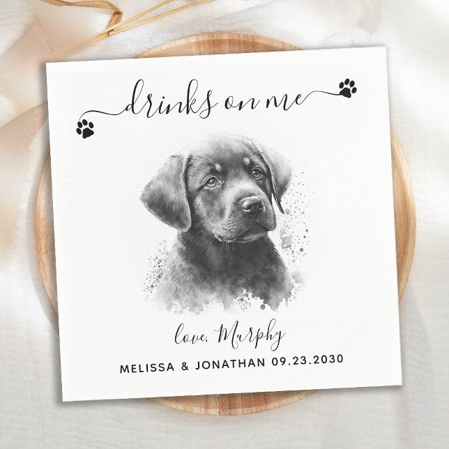 Dog Wedding Cocktail Napkins (Creator Uploaded)