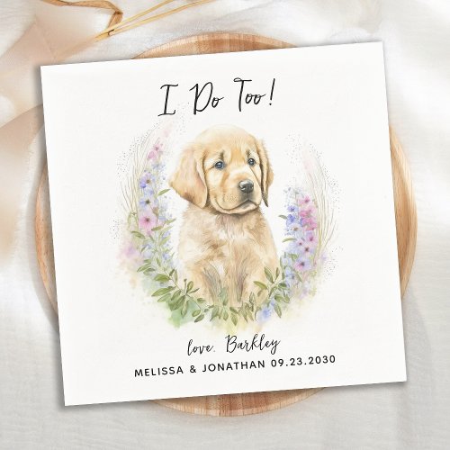 Dog Wedding Cocktail Napkins