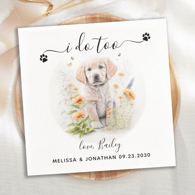 Dog Wedding Cocktail Napkins (Creator Uploaded)