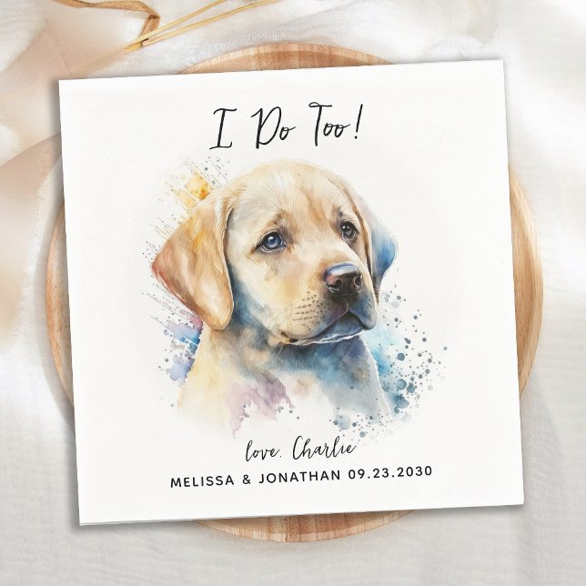 Dog Wedding Cocktail Napkins (Creator Uploaded)