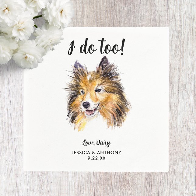 Dog Wedding Cocktail Napkins (Creator Uploaded)