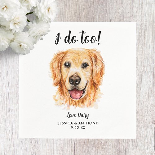 Dog Wedding Cocktail Napkins