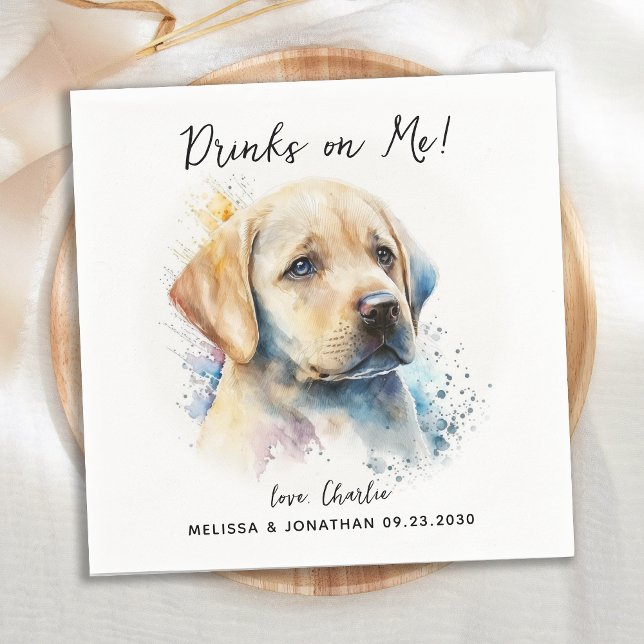 Dog Wedding Cocktail Napkins (Creator Uploaded)