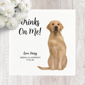 Dog Wedding Cocktail Napkins