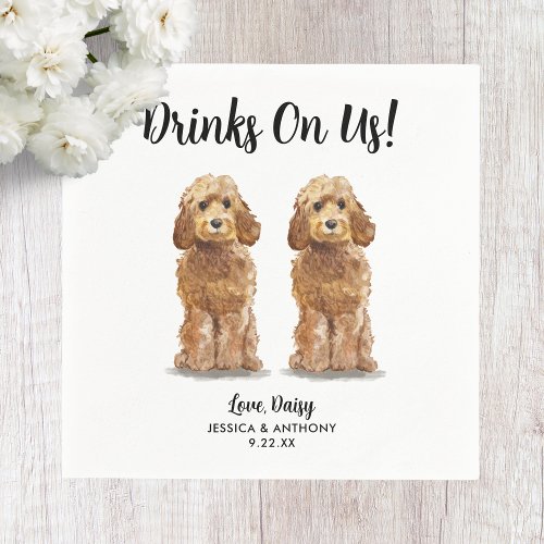 Dog Wedding Cocktail Napkins