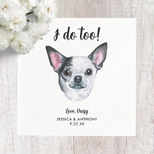 Dog Wedding Cocktail Napkins