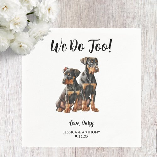 Dog Wedding Cocktail Napkins