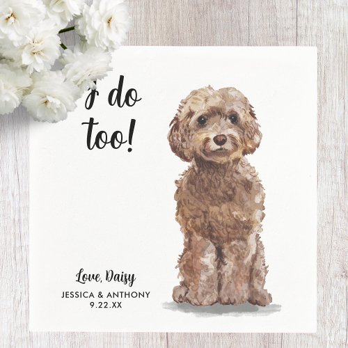 Dog Wedding Cocktail Napkins