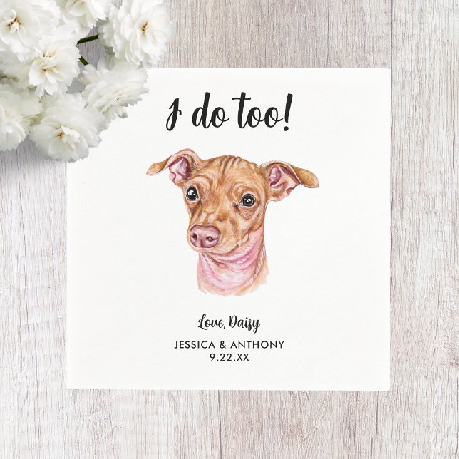 Dog Wedding Cocktail Napkins (Creator Uploaded)