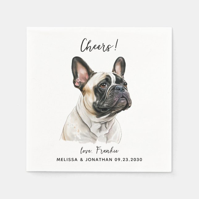 Dog Wedding Cocktail Napkins (Front)